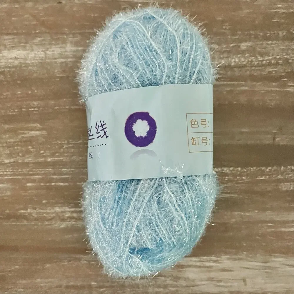 Lot of 19 Scrubby Sparkle Eyelash Yarn 50g Skeins Assorted Colors 100% Polyester